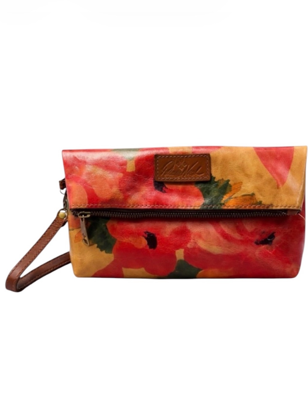 Patricia Nash Valerie Floral Leather Wristlet Clutch NWT Multicolor Bag